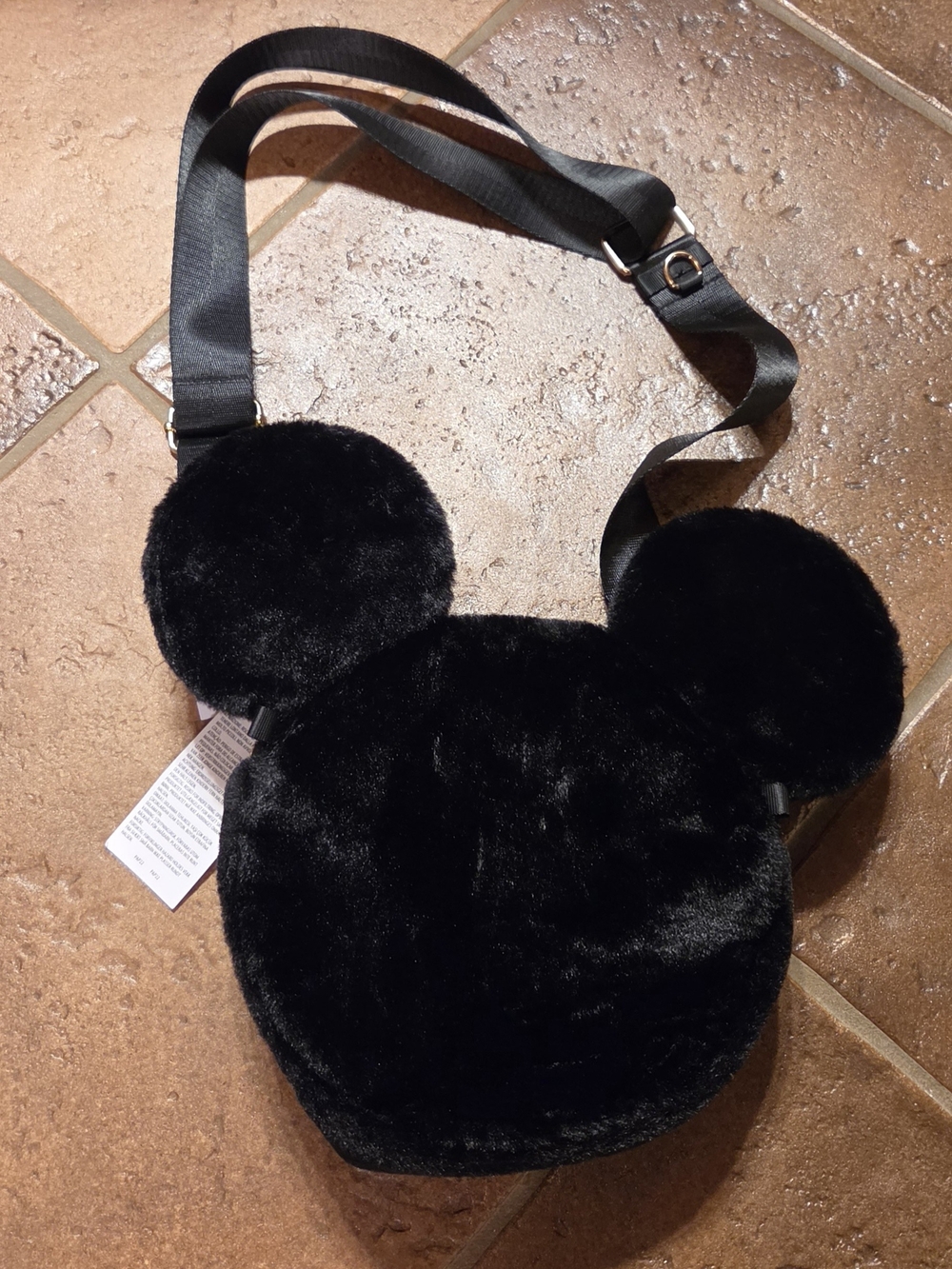 Disney Parks Mickey Mouse Icon Plush Crossbody Bag